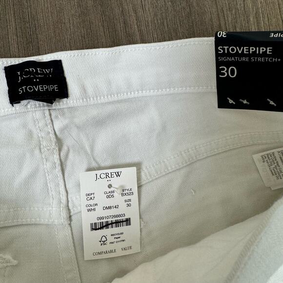 J Crew Stovepipe Straight High Rise Signature Stretch Jeans US Women's 30 New - Picture 4 of 7